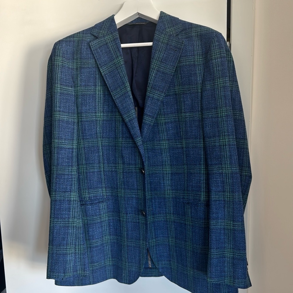 Jack Victor Wool / Silk Windowpane Sport Coat